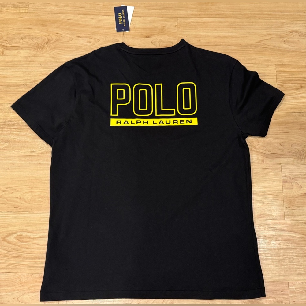 Polo Ralph Lauren Men's Classic Fit Polo Graphic Print T-Shirt Tee Black NWT M